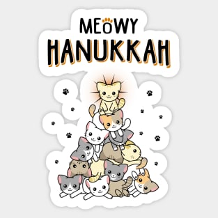 Meowy Hanukkah Sticker